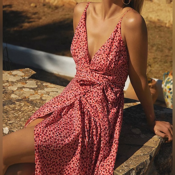 ❣️HP❣️Anthropologie Hutch Flutter Wrap Midi Dress NWT Size XSP - Picture 7 of 13